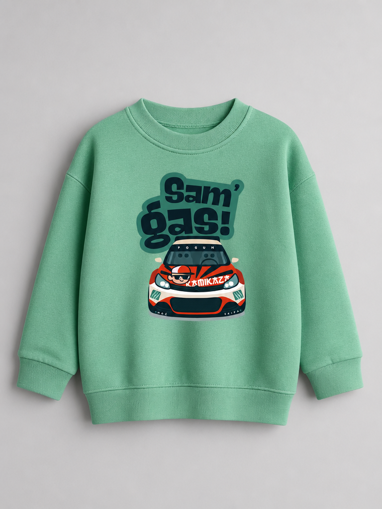 Otroški pulover "Sam gas!"
