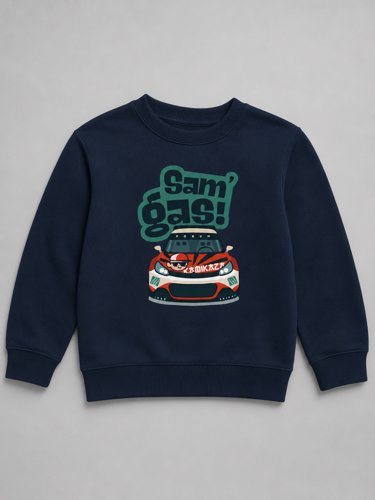 Otroški pulover "Sam gas!"