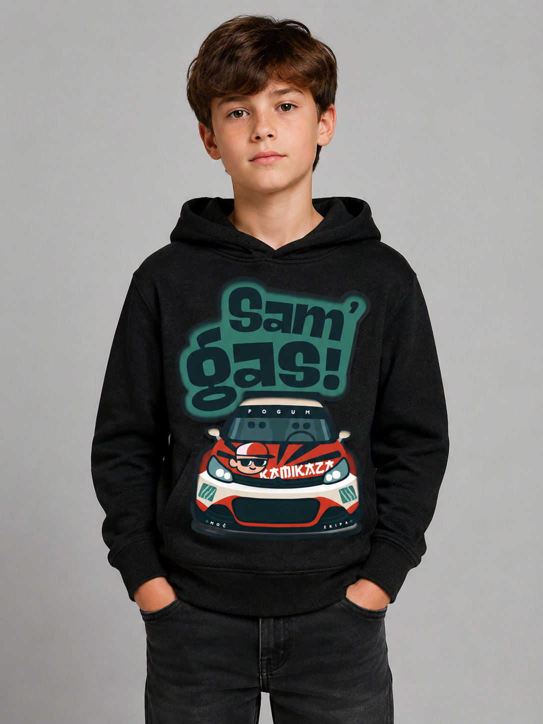 Mladinski kapucar "Sam gas!"