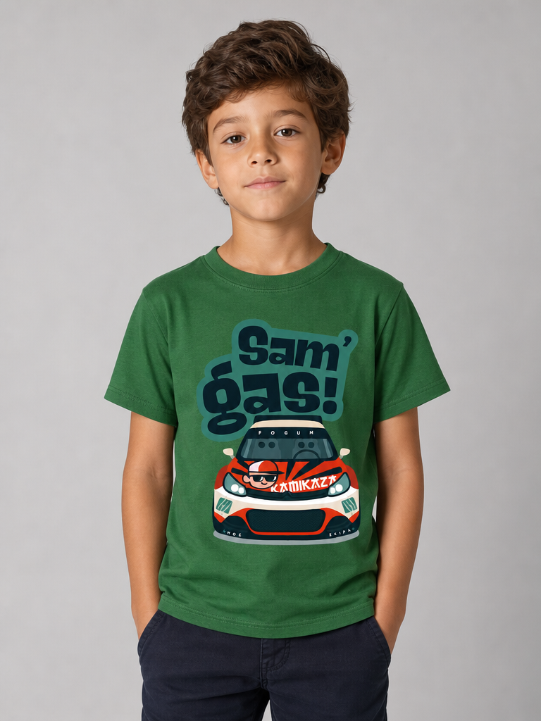 Otroška majica "Sam gas!"