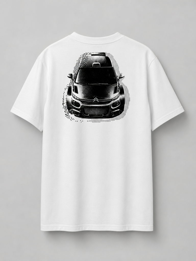 Majica Static noise - Black on white