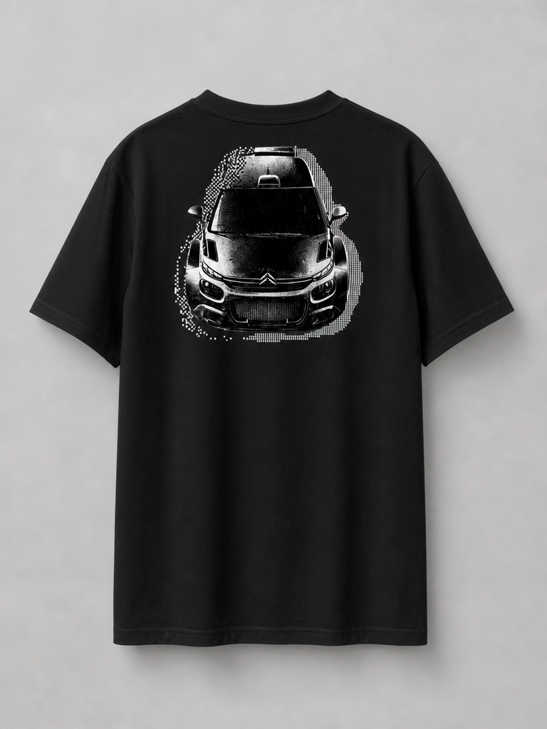 Majica Static noise - White on black